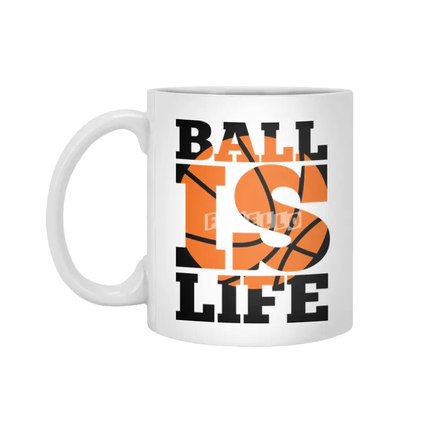 Ball Is Life Quote Beyaz Kupa