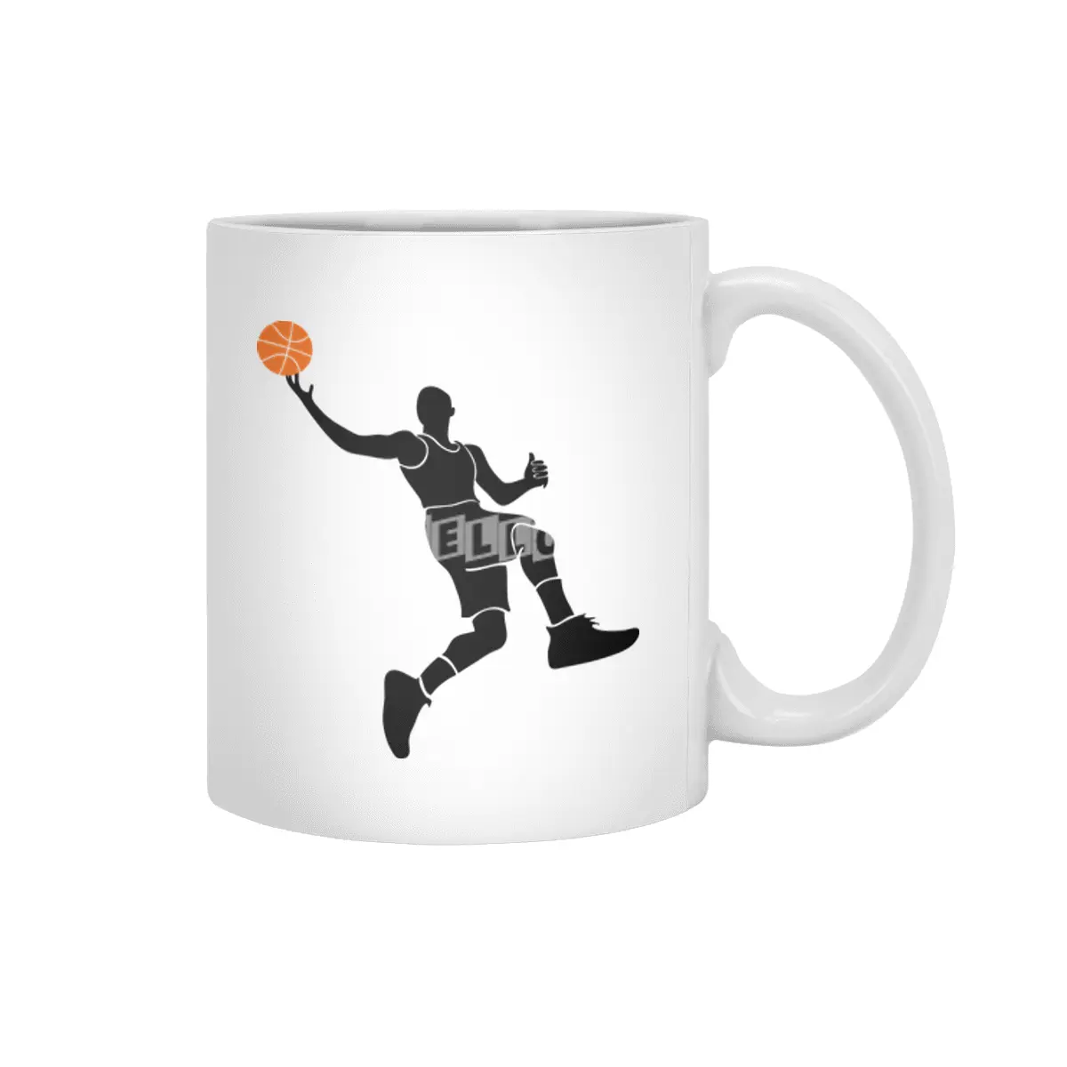 Basketball Player Silhouette Beyaz Kupa