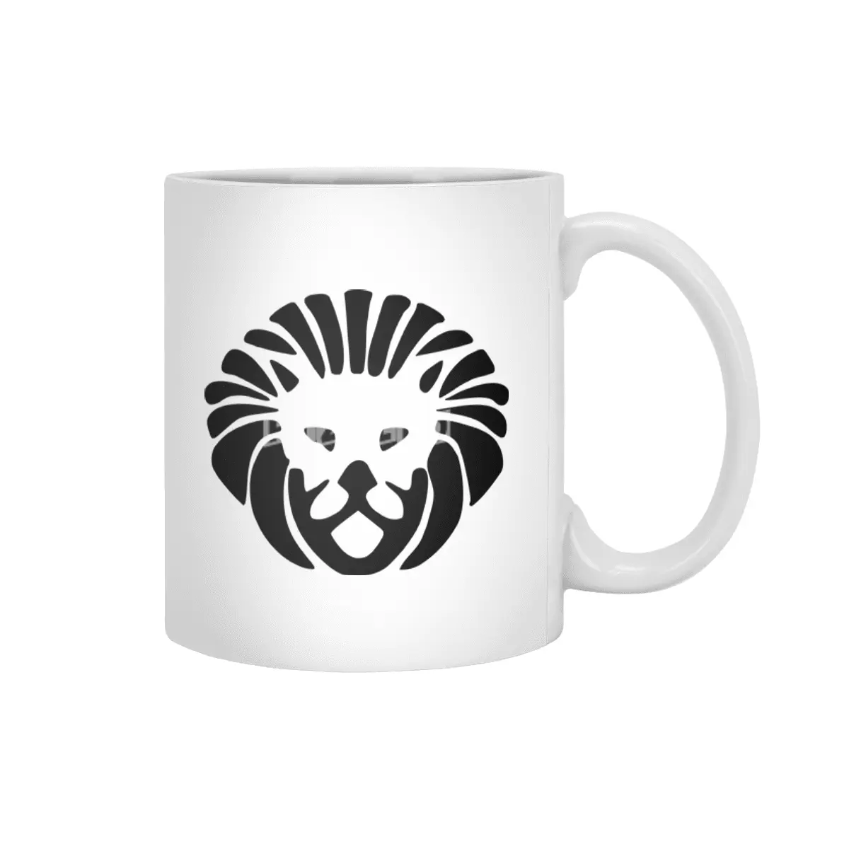 Black Lion Face Logo Beyaz Kupa