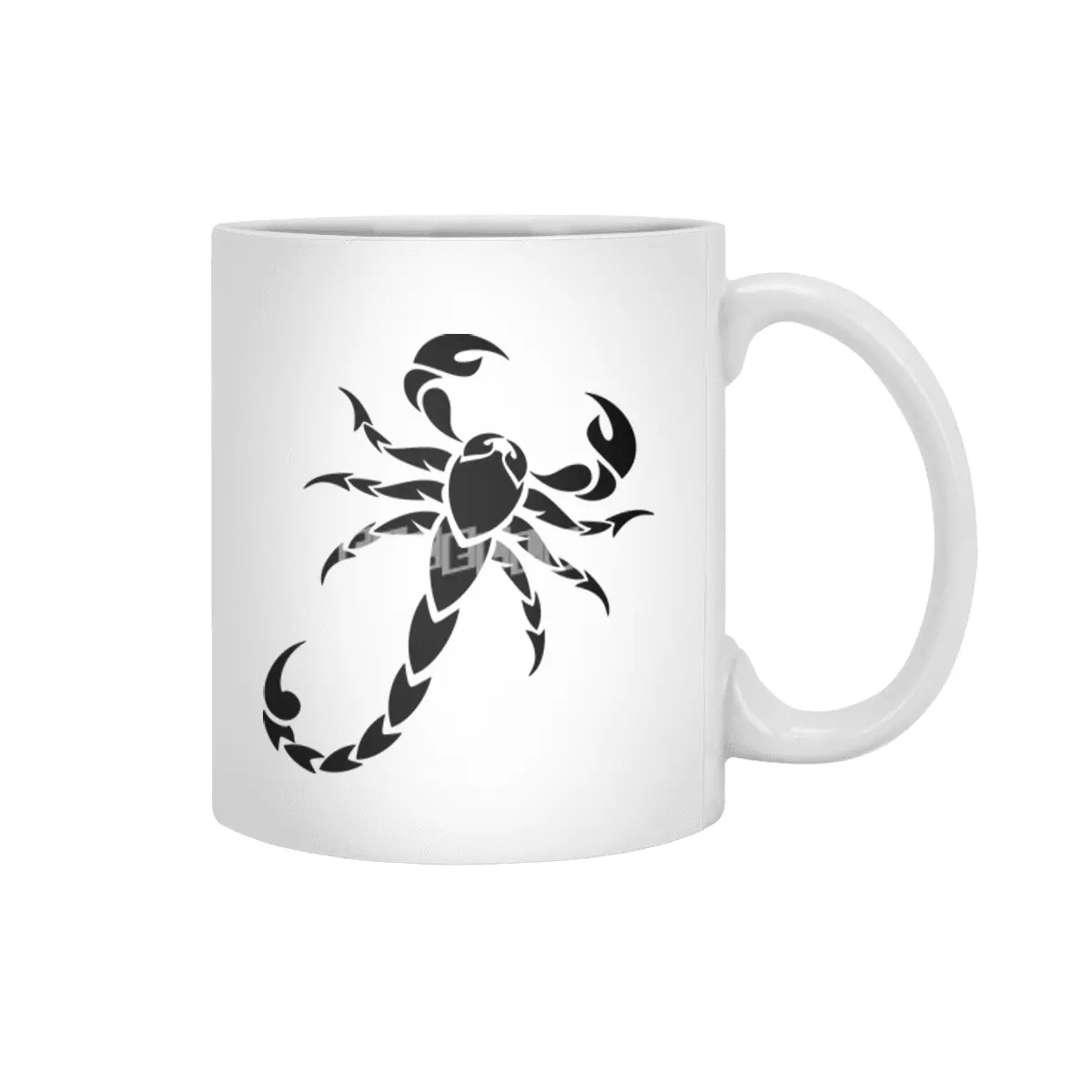 Black Scorpion Silhouette Beyaz Kupa