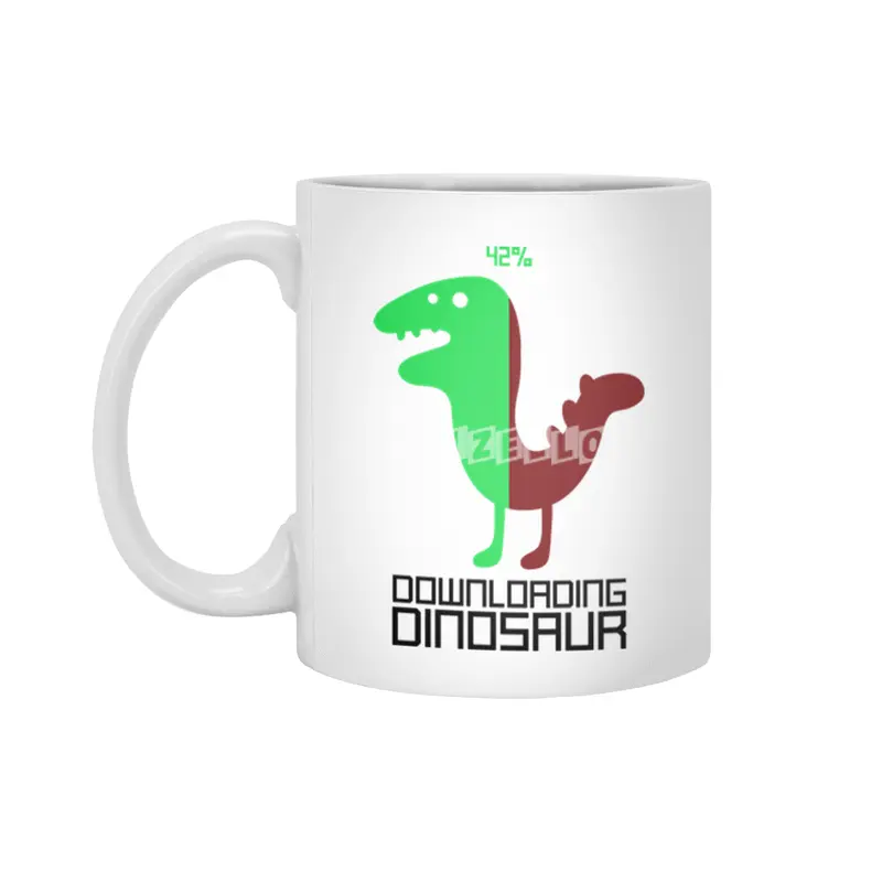 Downloading Dinosaur Beyaz Kupa