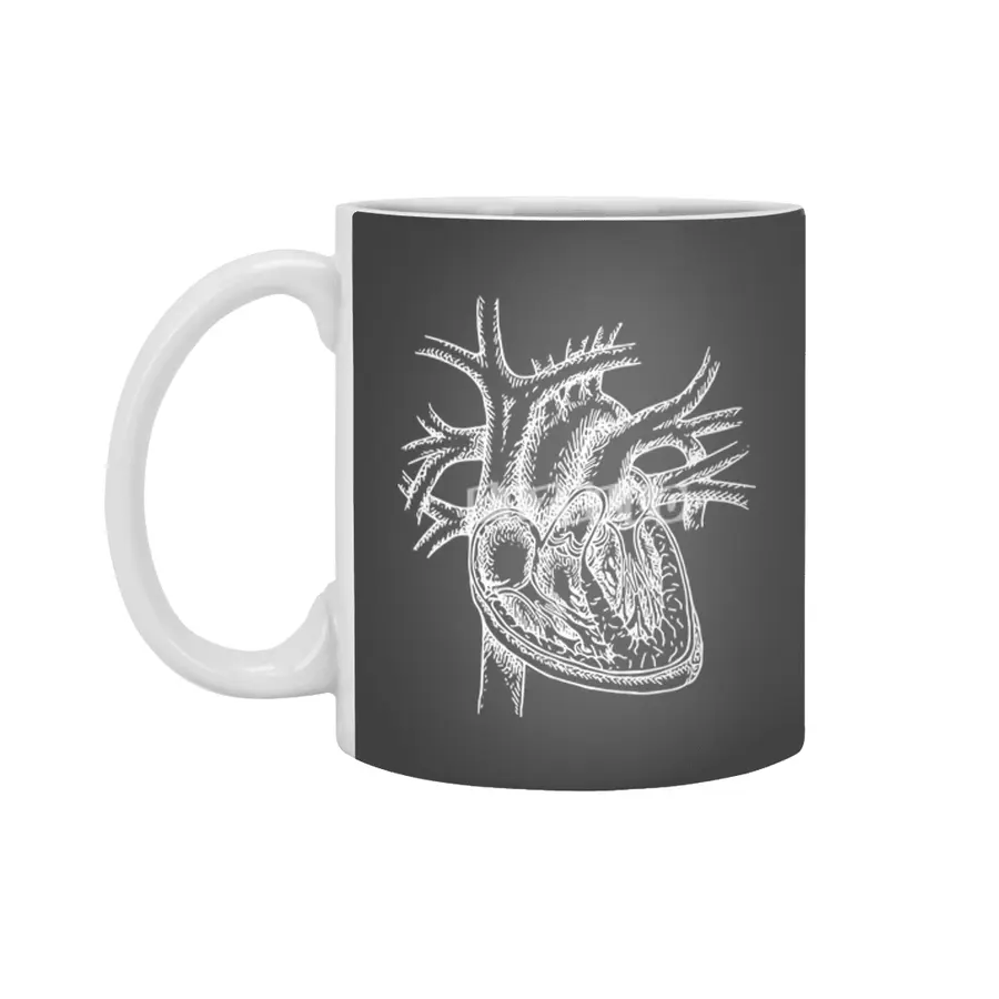 The Dissected Heart Sketch (White) Beyaz Kupa