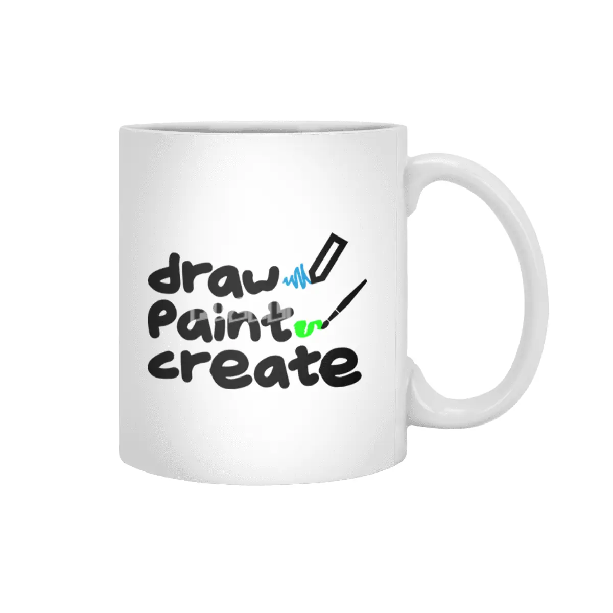 Draw, Paint, Create Beyaz Kupa