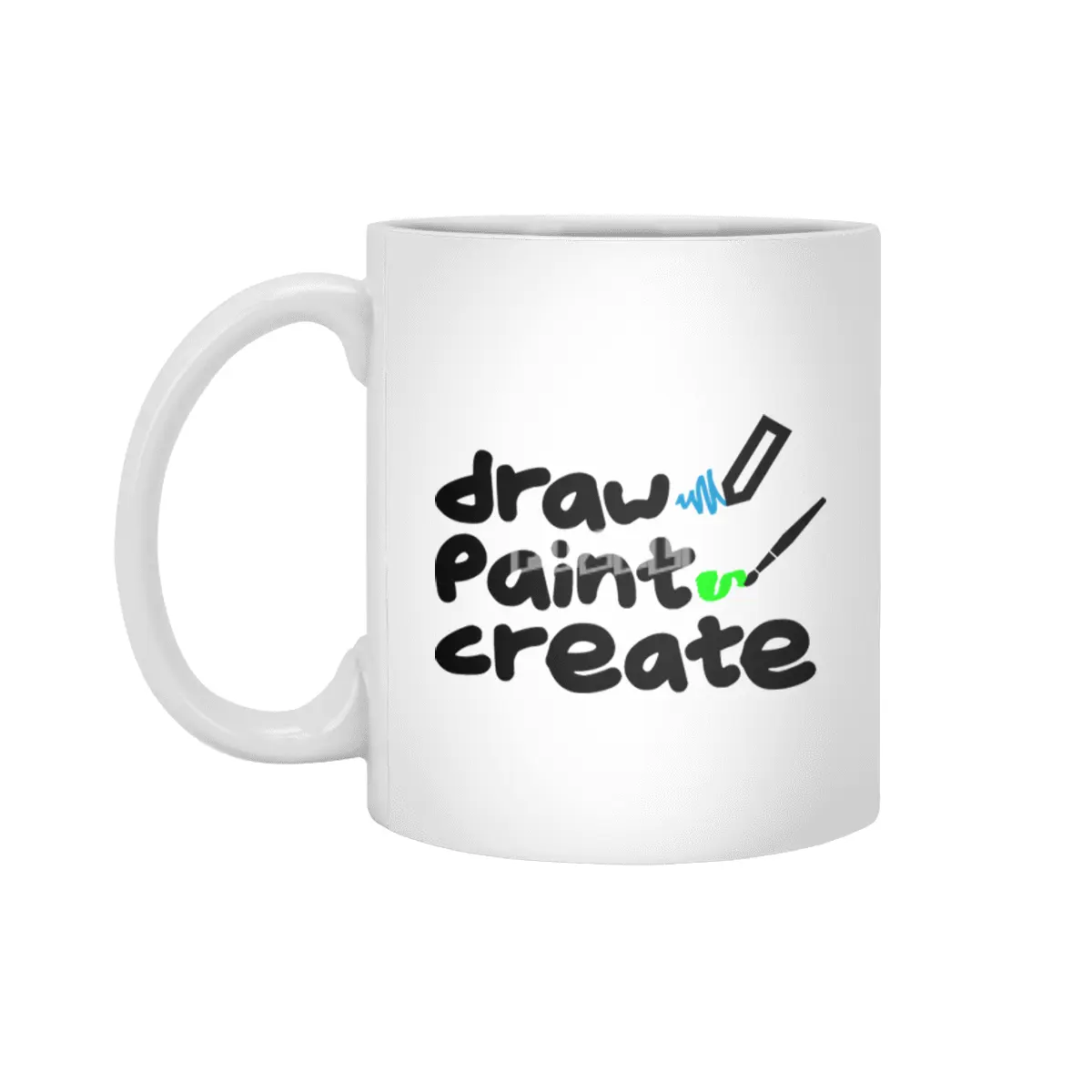 Draw, Paint, Create Beyaz Kupa