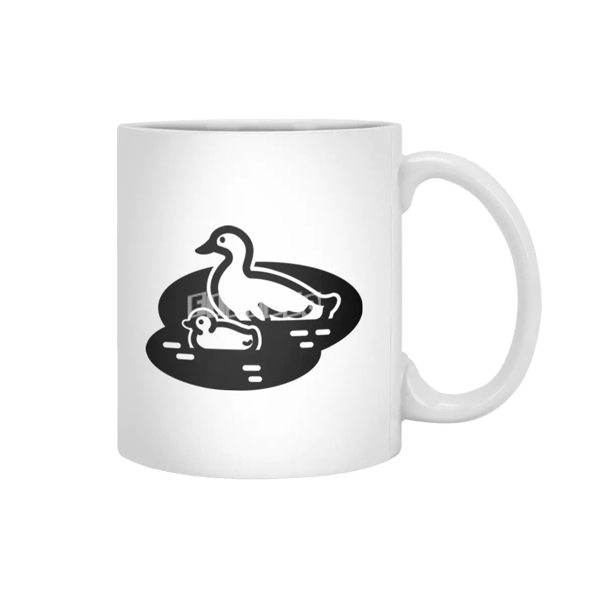 Ducks in a Pond Clipart Beyaz Kupa