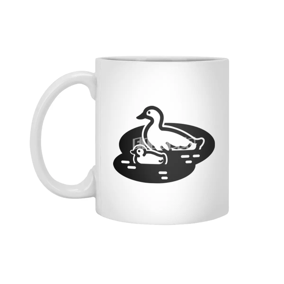 Ducks in a Pond Clipart Beyaz Kupa
