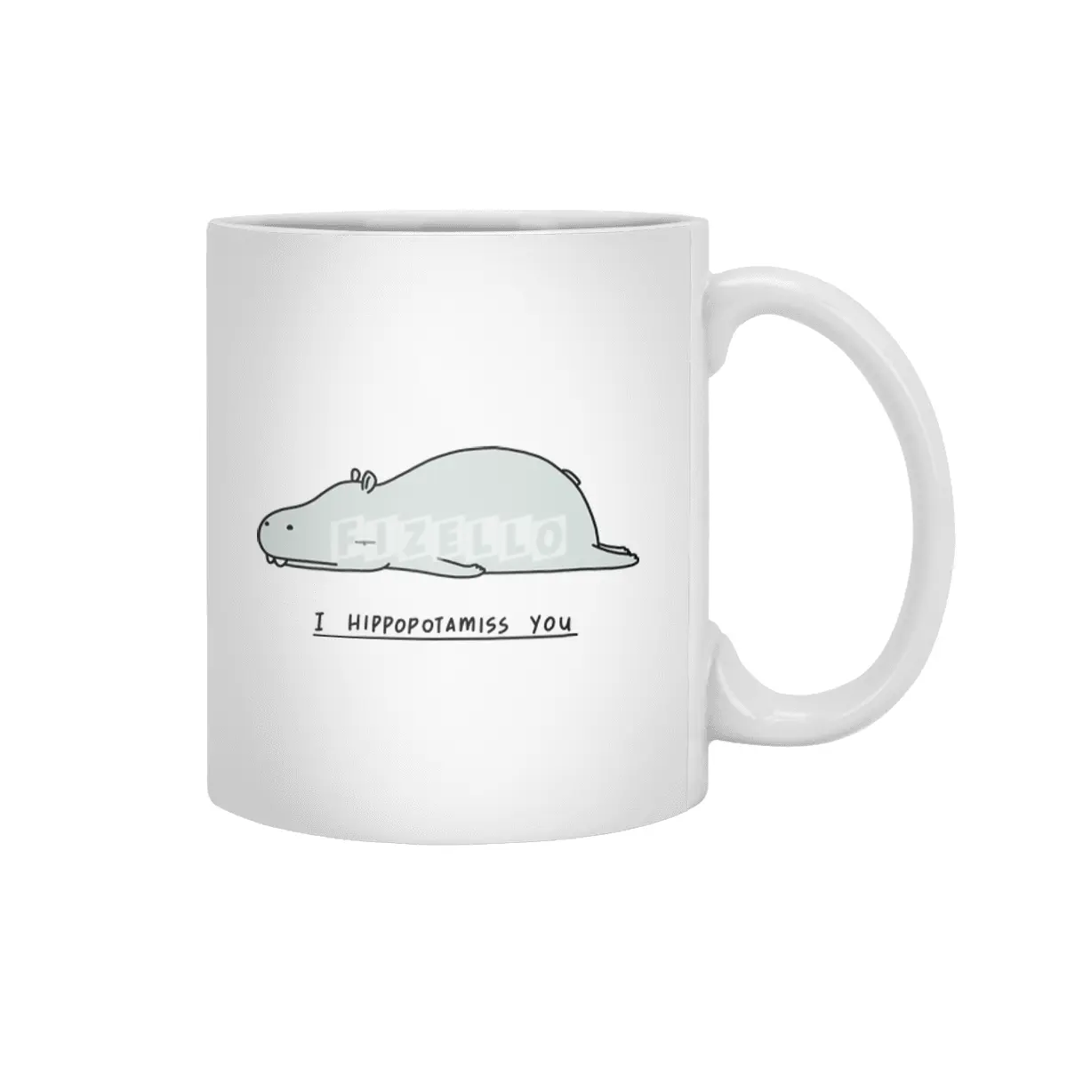 I Hippopotamiss You Beyaz Kupa