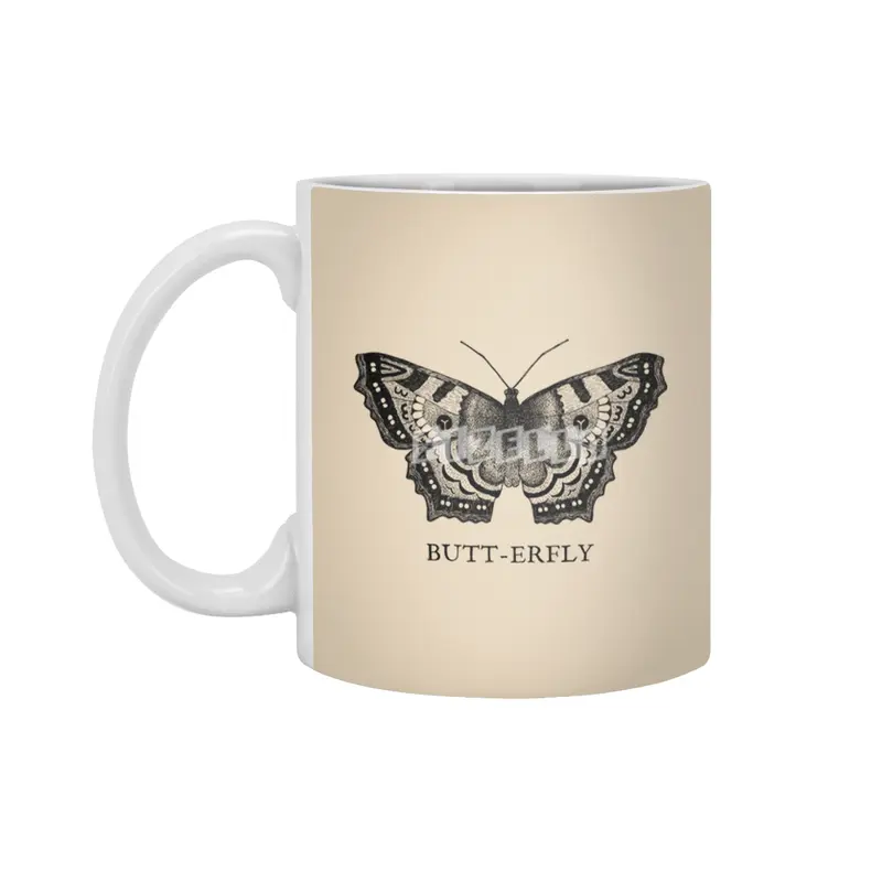Butt-erfly Beyaz Kupa