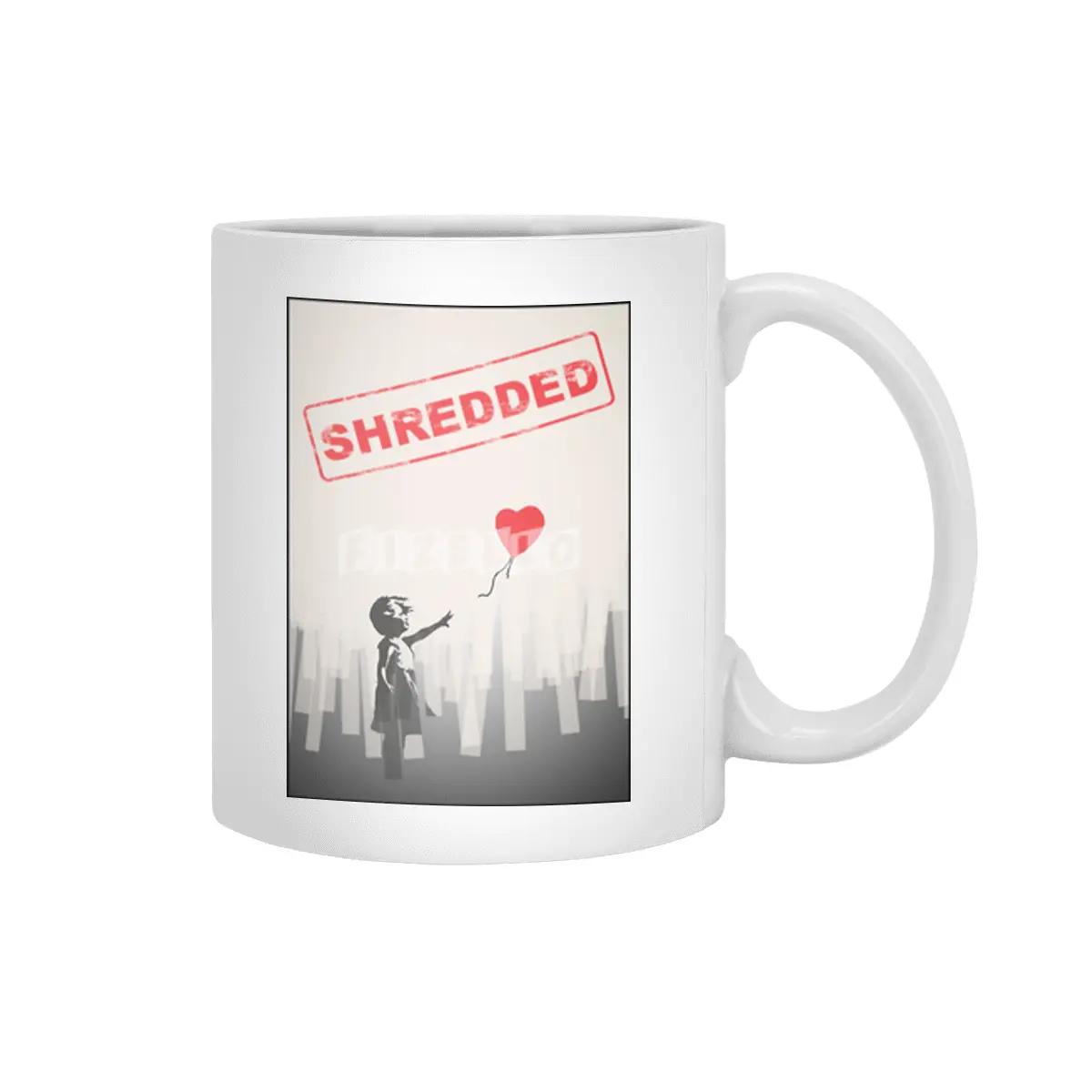 Girl with a heart sh...redded! Beyaz Kupa