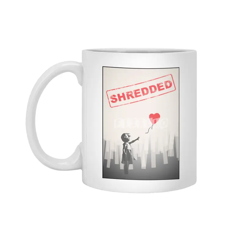 Girl with a heart sh...redded! Beyaz Kupa