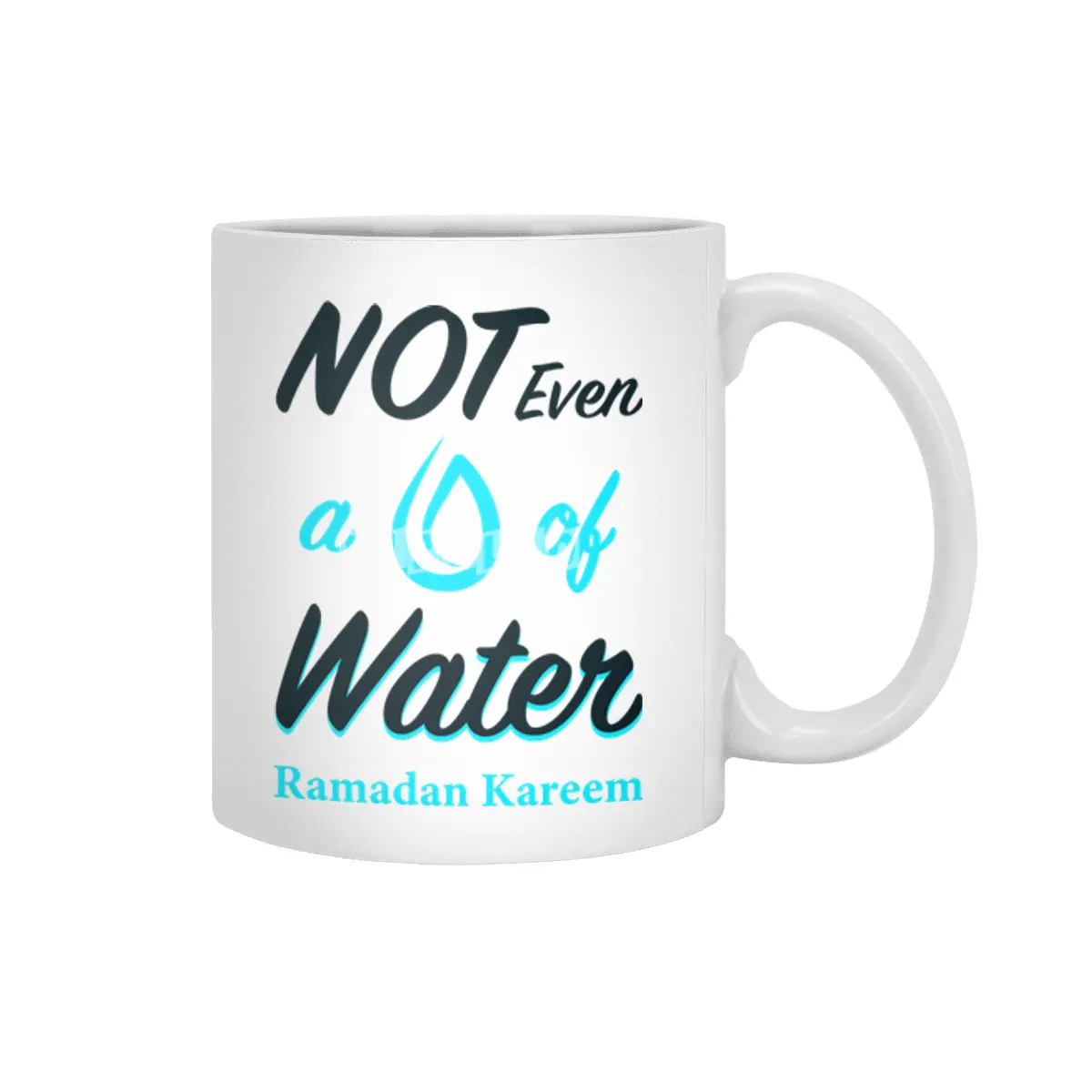 Funny RAMADAN Kareem T-Shirt | Not Even Water Islamic Tee Beyaz Kupa