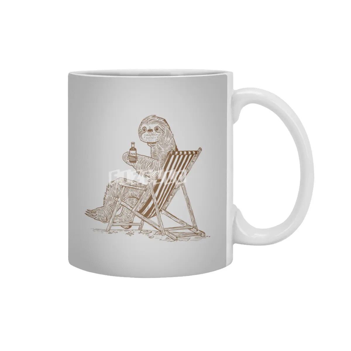Beach Sloth Beyaz Kupa