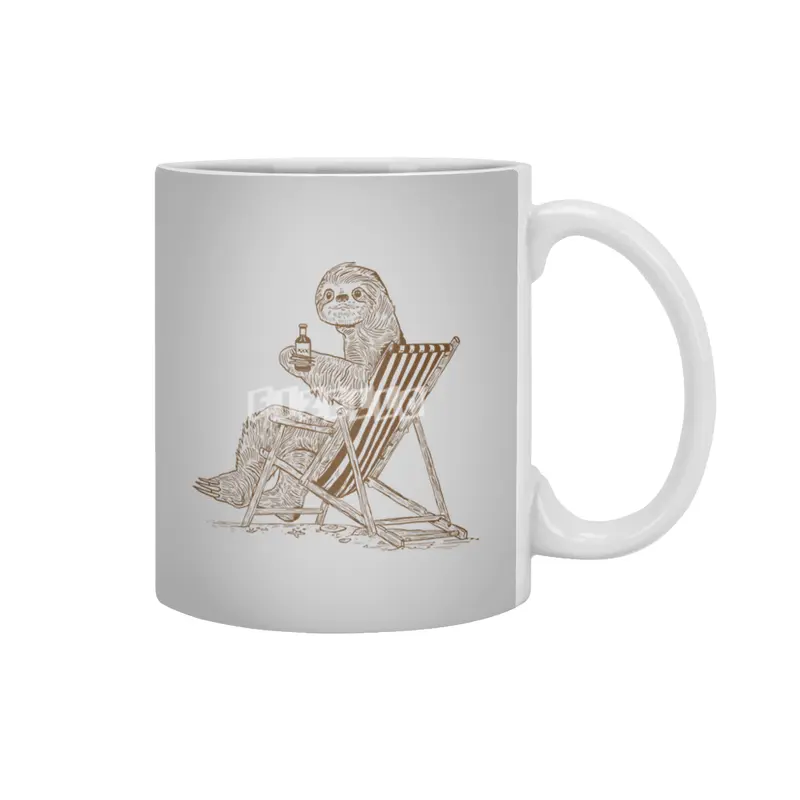 Beach Sloth Beyaz Kupa