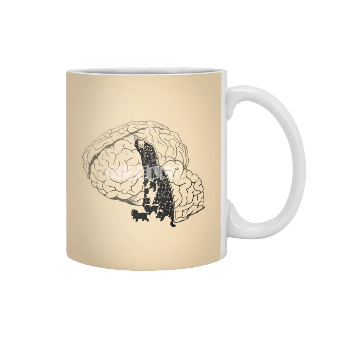 Brain Slice Cats! Beyaz Kupa