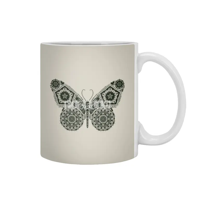 Ornamental Butterfly Beyaz Kupa