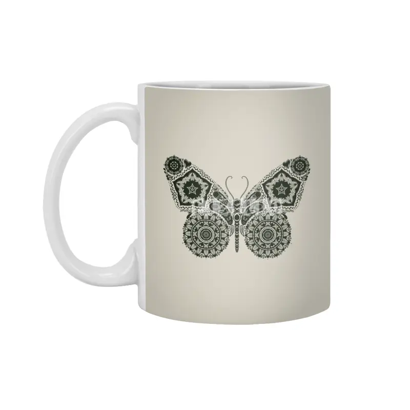 Ornamental Butterfly Beyaz Kupa