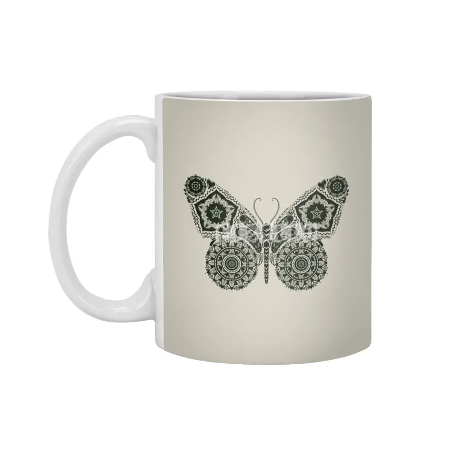 Ornamental Butterfly Beyaz Kupa