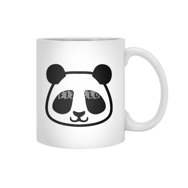 Panda Black and White Minimalist Pictogram Beyaz Kupa
