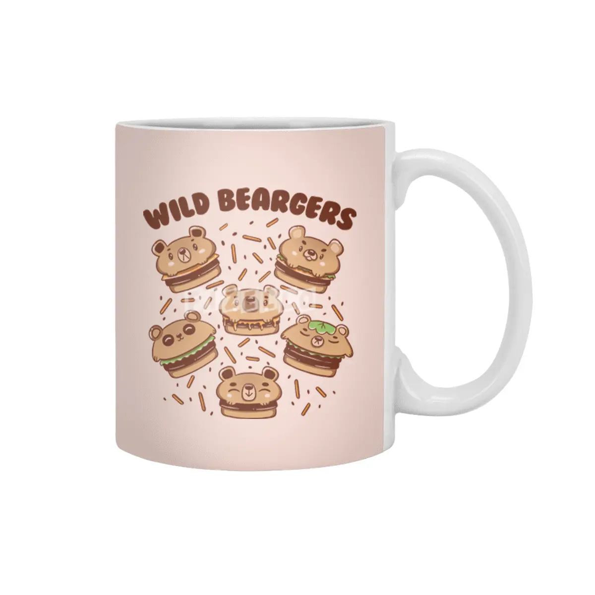 Wild Beargers Cheeseburger Bear Beyaz Kupa