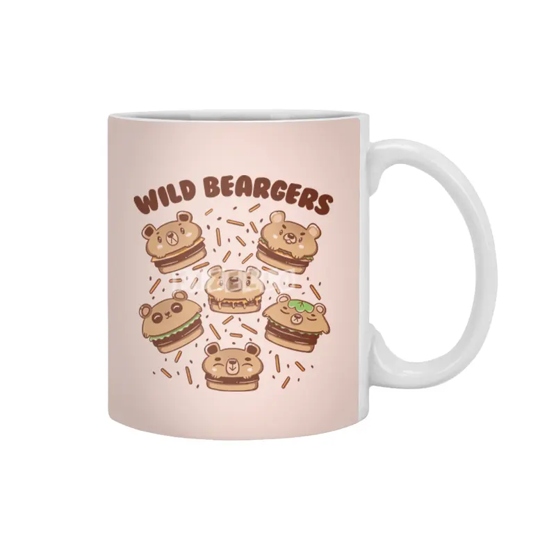 Wild Beargers Cheeseburger Bear Beyaz Kupa