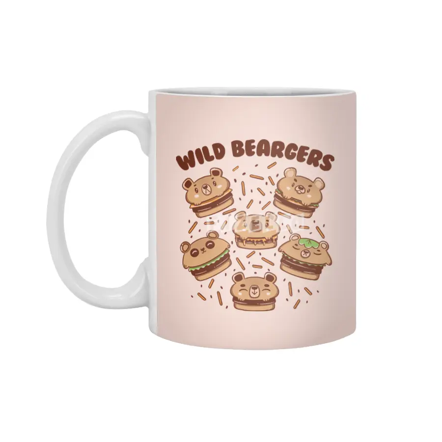 Wild Beargers Cheeseburger Bear Beyaz Kupa