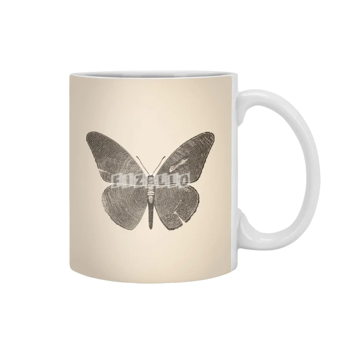 Wood Butterfly Beyaz Kupa