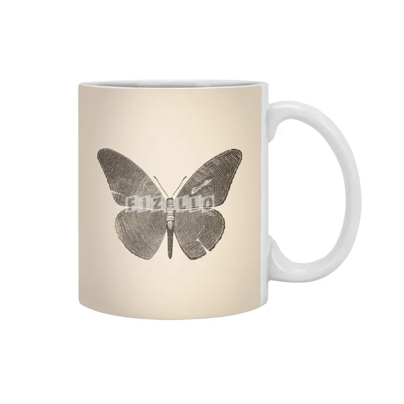 Wood Butterfly Beyaz Kupa