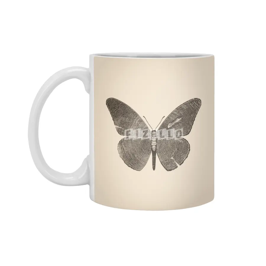 Wood Butterfly Beyaz Kupa