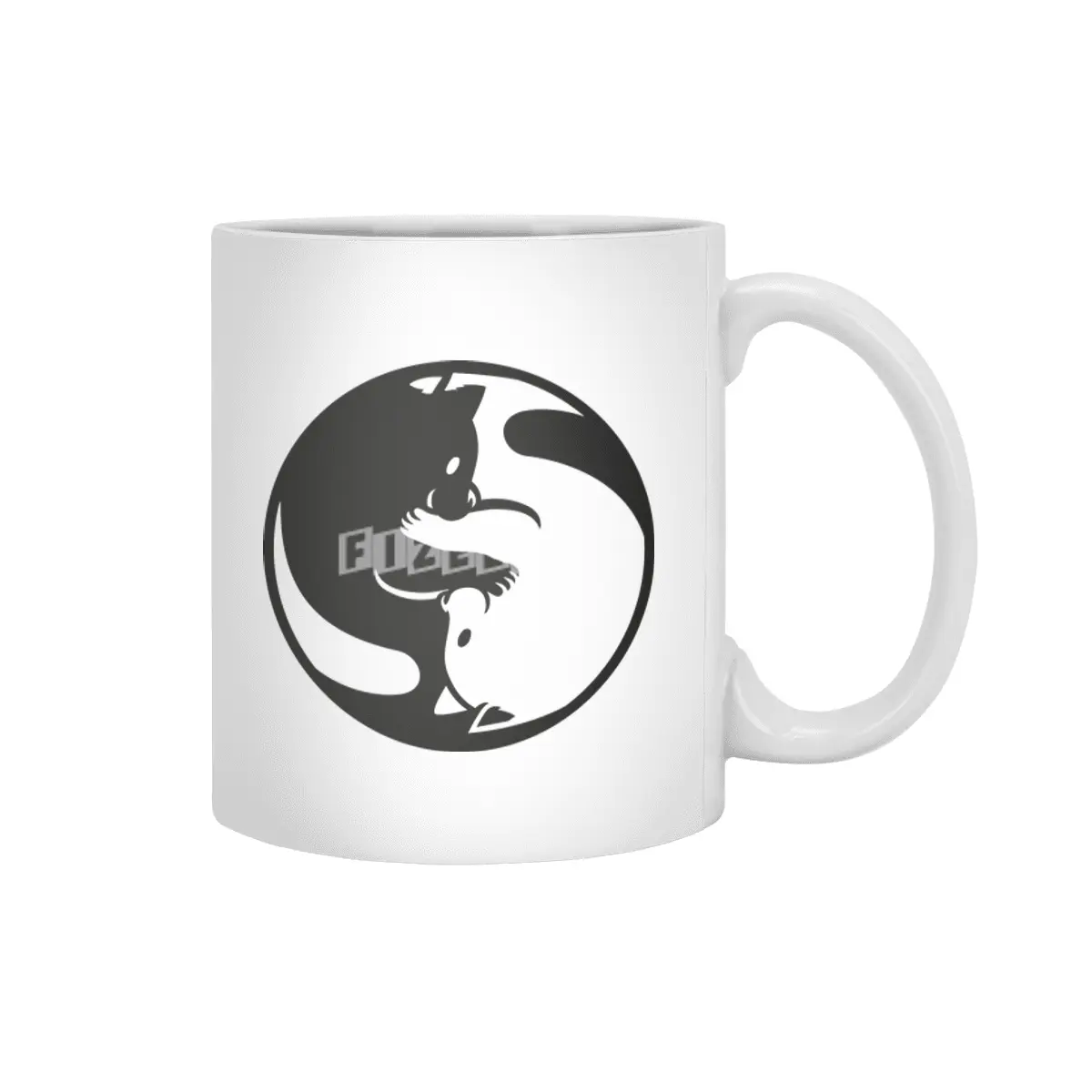 Yin Yang Cat Tao Beyaz Kupa