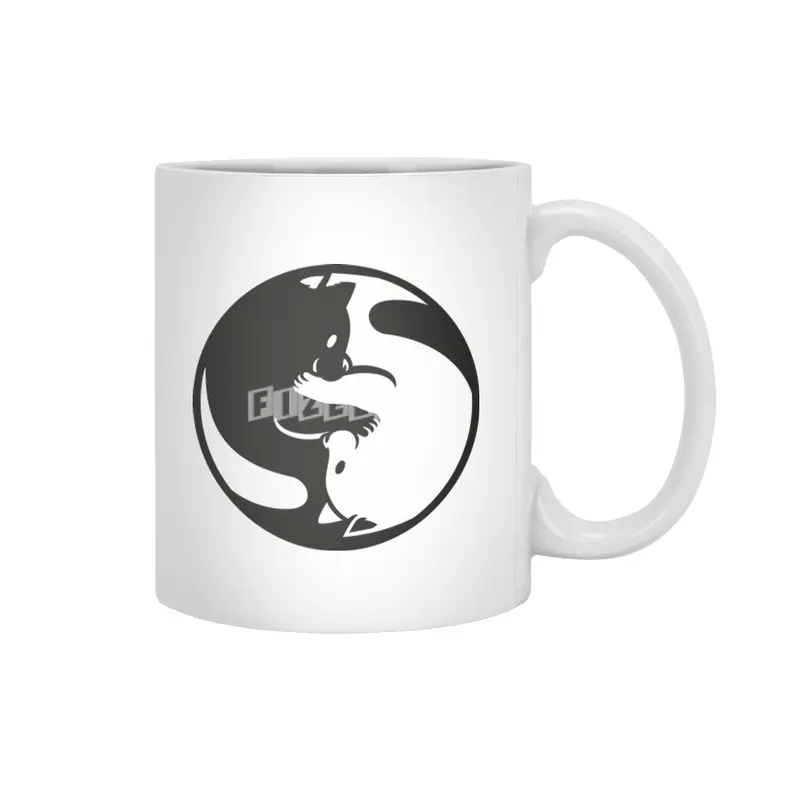 Yin Yang Cat Tao Beyaz Kupa