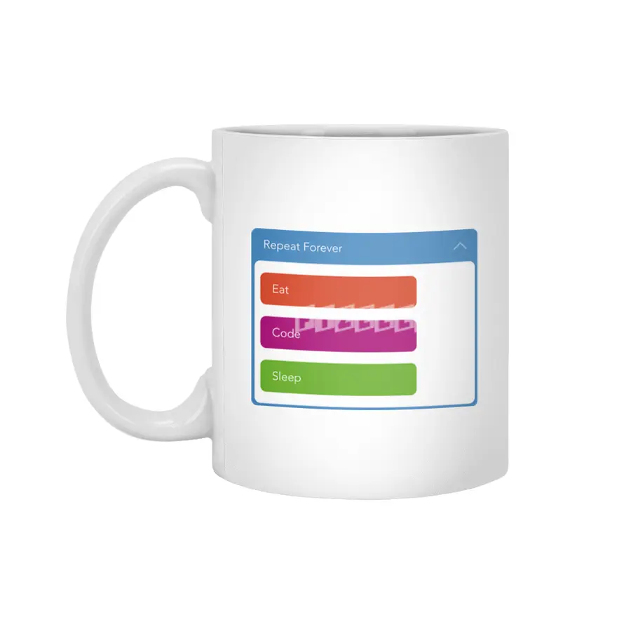 Learn, Code, Share, Repeat Beyaz Kupa