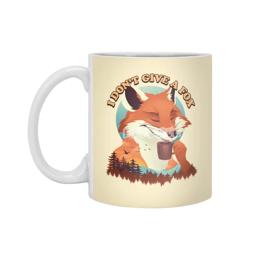 Drink Coffee and Don't Give a Fox Beyaz Kupa