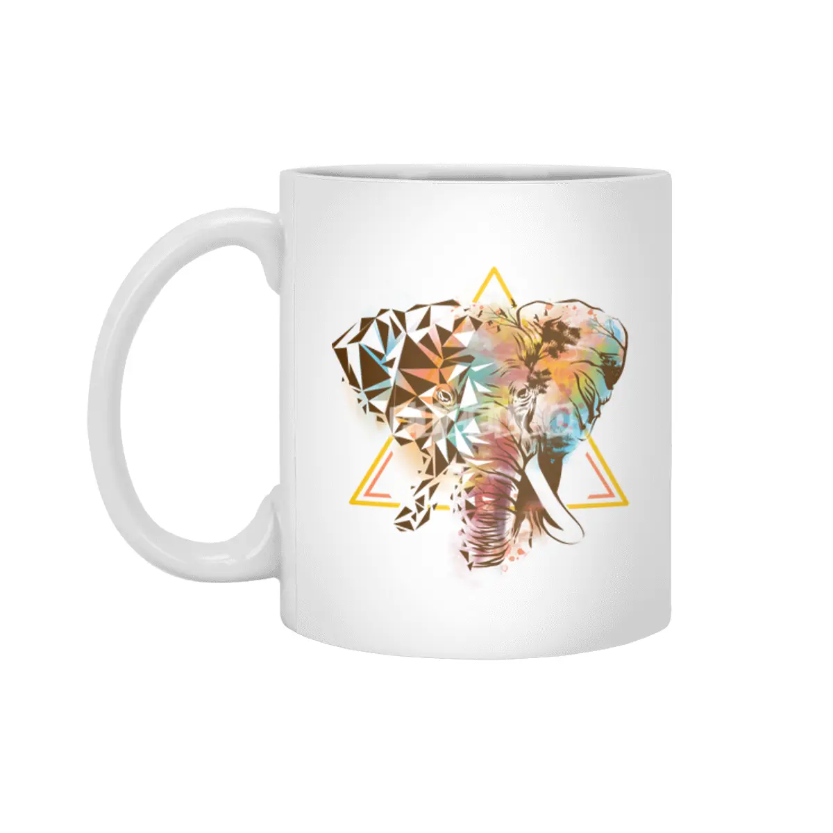 Geometric Elephant Beyaz Kupa
