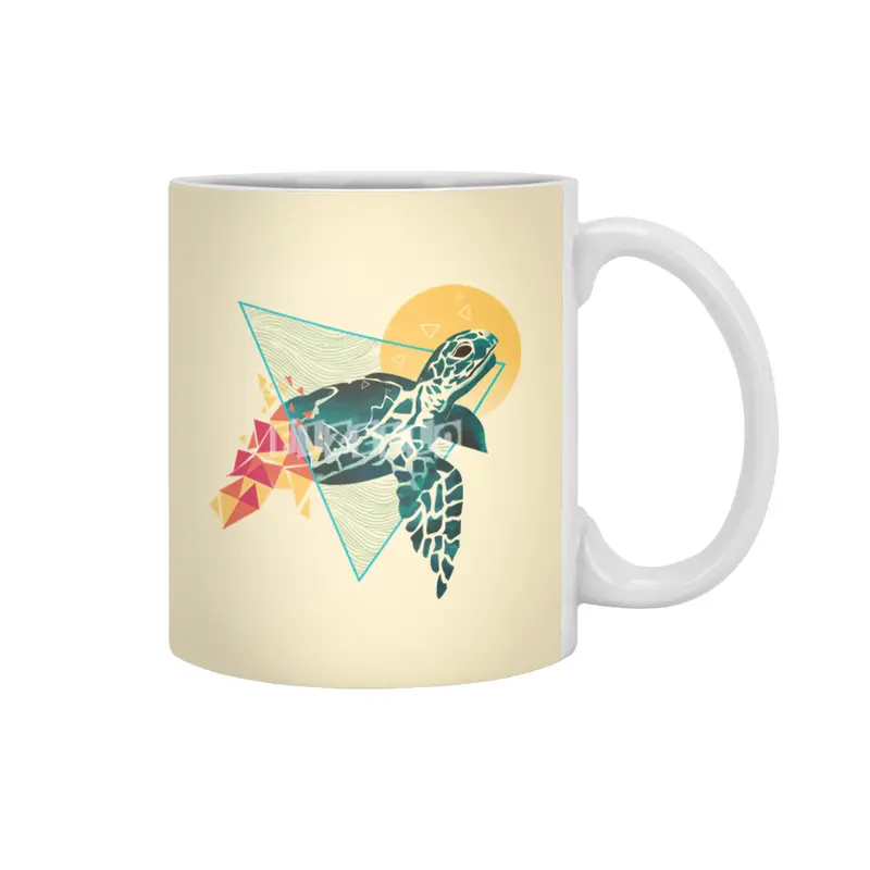 Geometric Turtle Beyaz Kupa