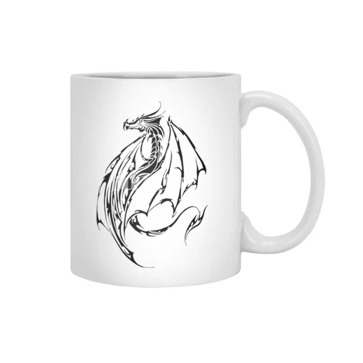 Tribal Dragon Beyaz Kupa