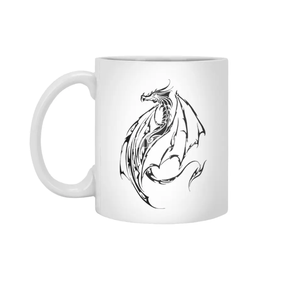 Tribal Dragon Beyaz Kupa