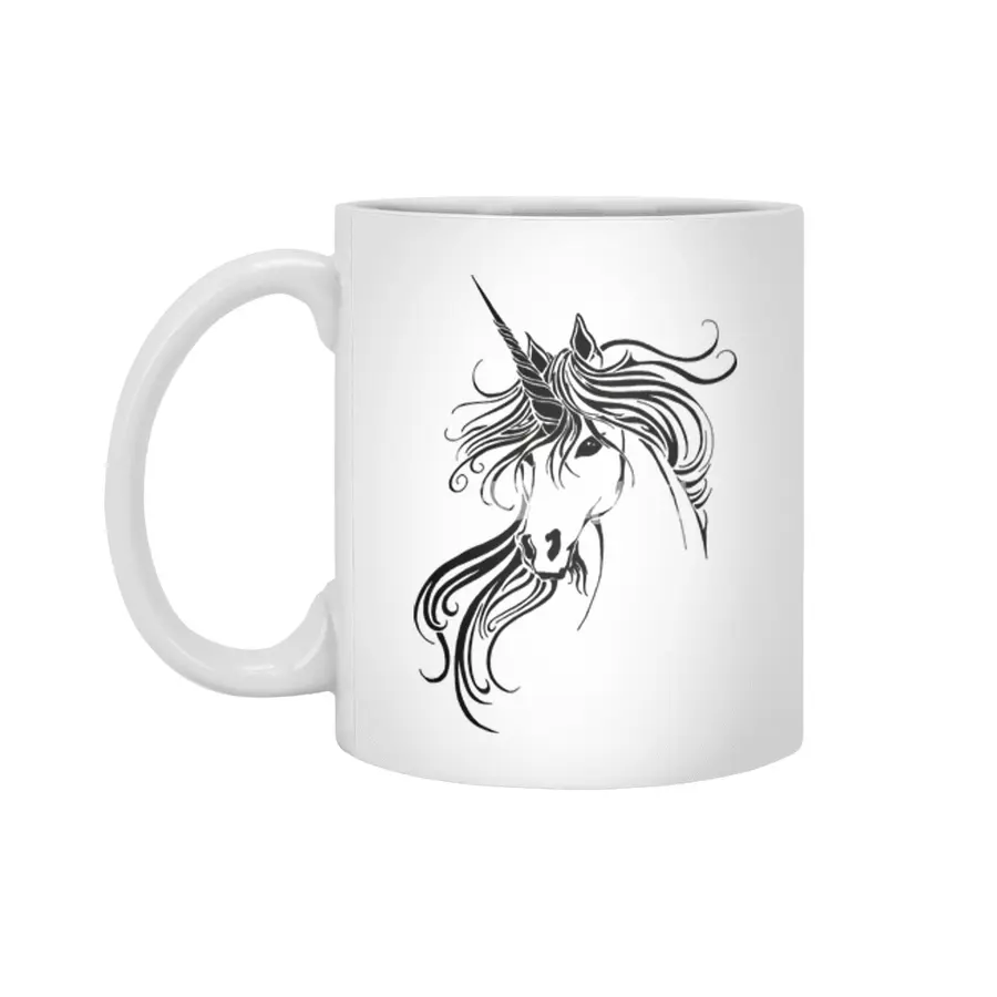 Tribal Unicorn Beyaz Kupa