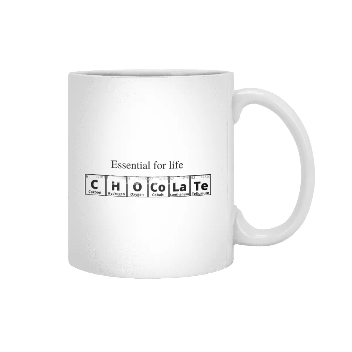 Chocolate (Periodic Table Collection) Beyaz Kupa