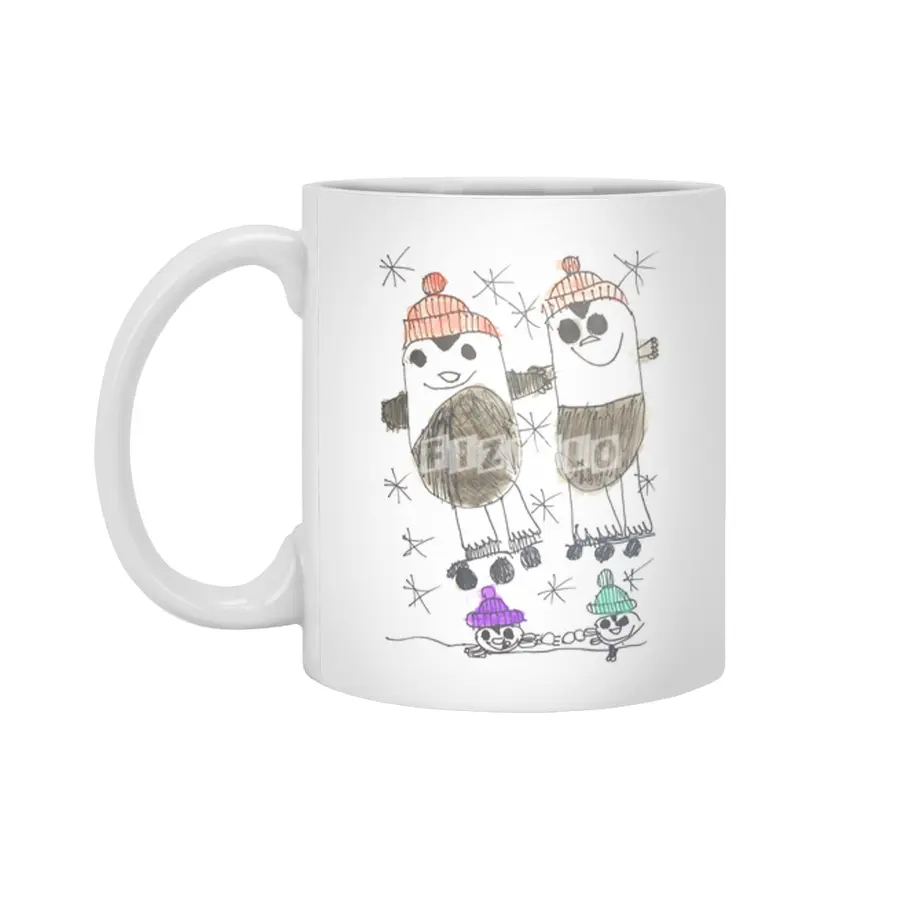 Four Cute Penguins Beyaz Kupa