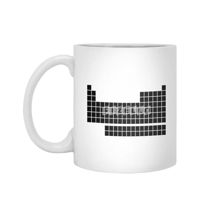 Minimalist periodic table (black ink) Beyaz Kupa