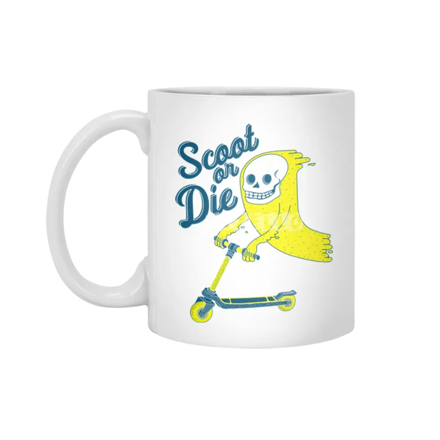 Scoot Or Die Beyaz Kupa
