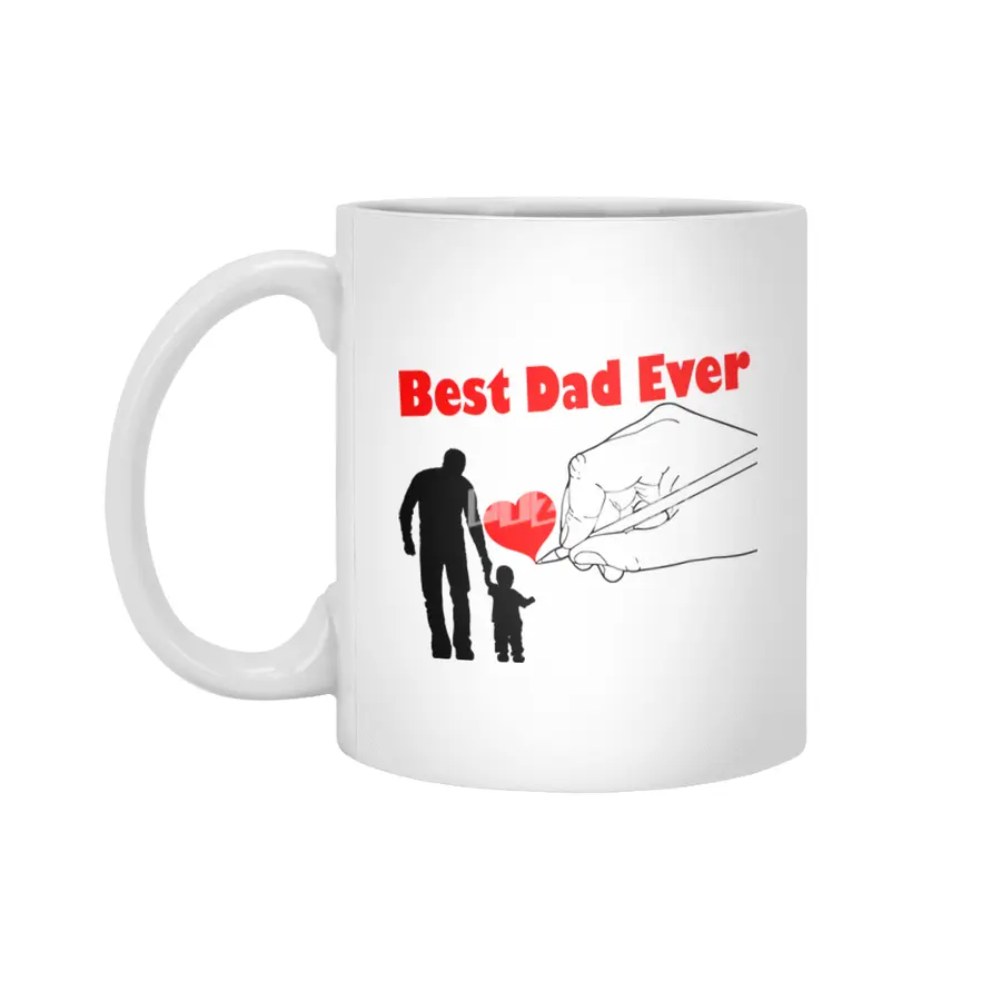 Best  Dad Ever Beyaz Kupa