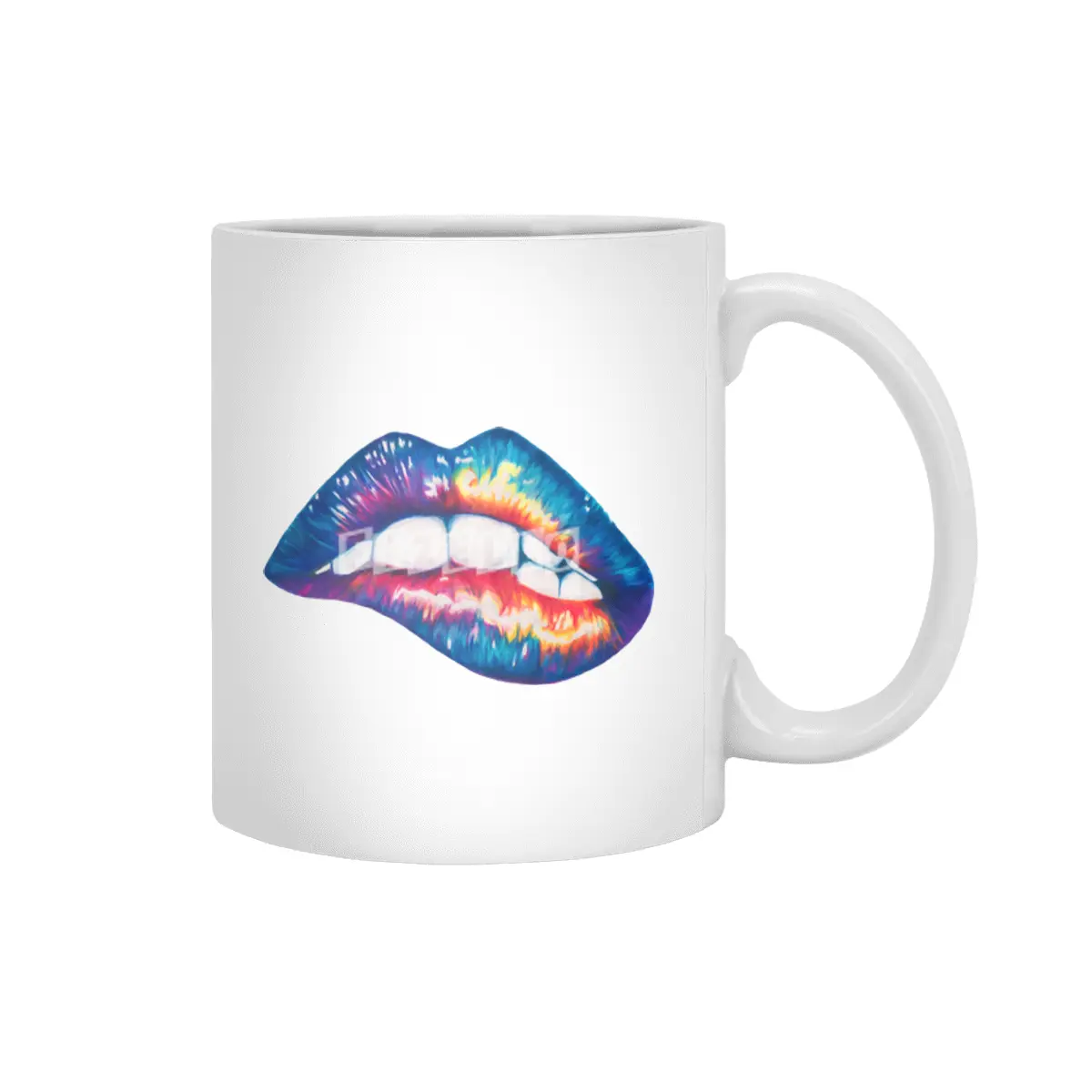 Rainbow Lip Bite Beyaz Kupa