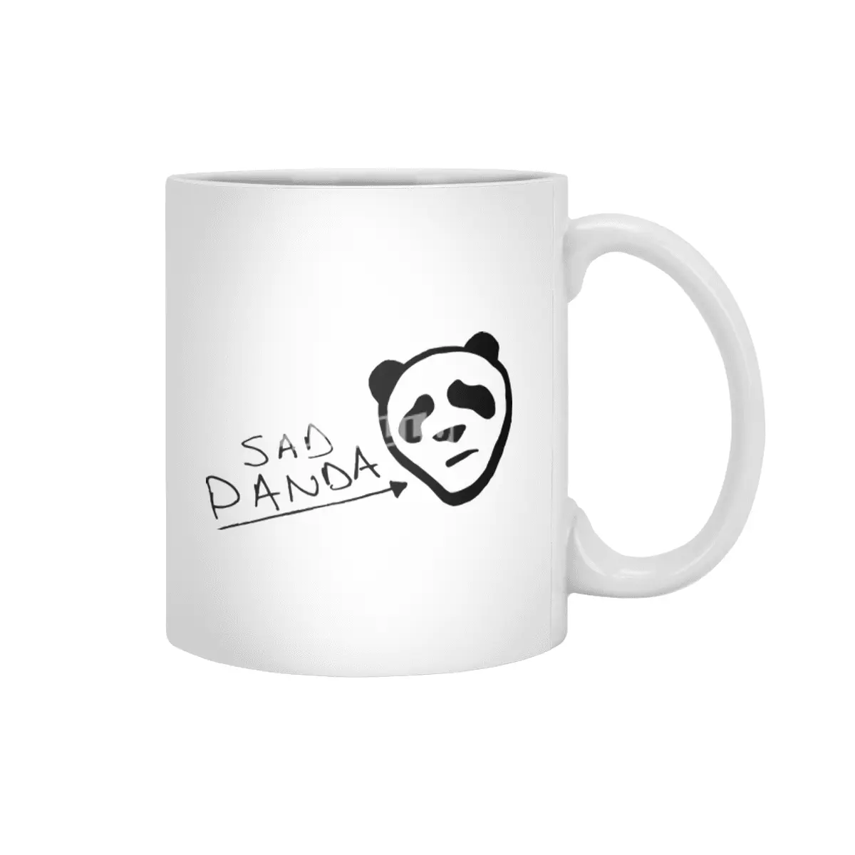 Sad Panda Beyaz Kupa