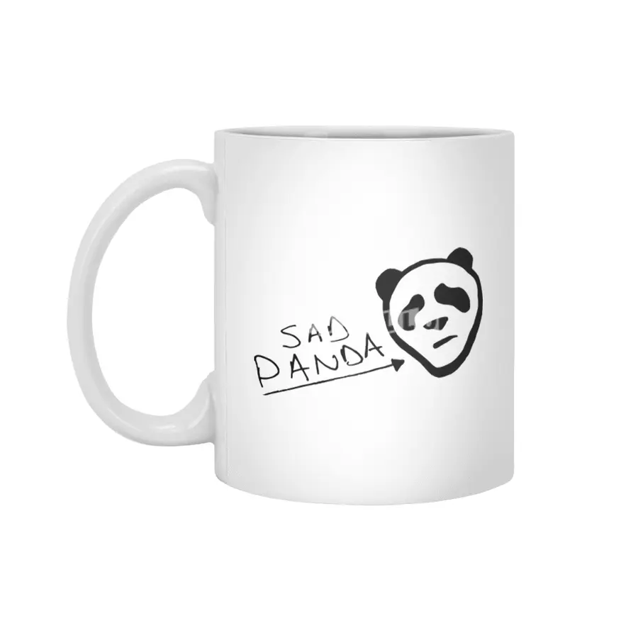 Sad Panda Beyaz Kupa
