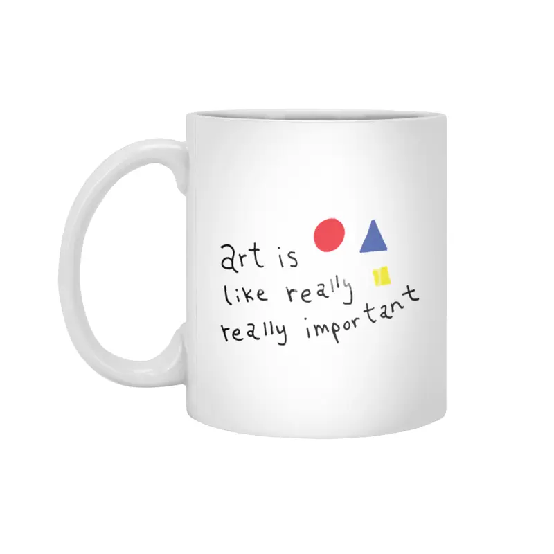 Art Is Like Really Really Important Beyaz Kupa