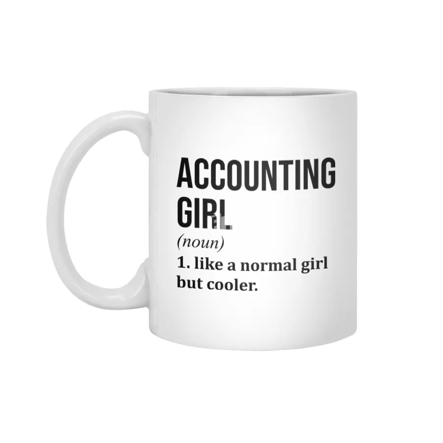 Accounting Girl Funny Saying Beyaz Kupa