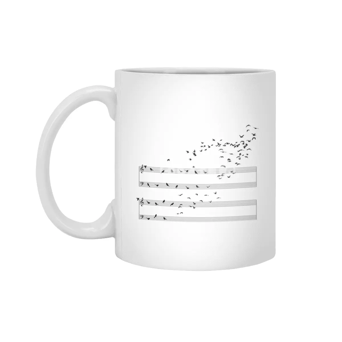 Musical Notes Beyaz Kupa