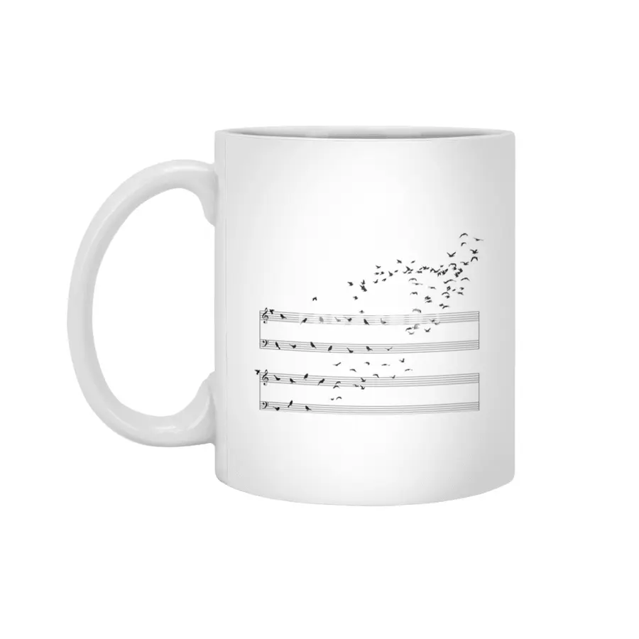 Musical Notes Beyaz Kupa