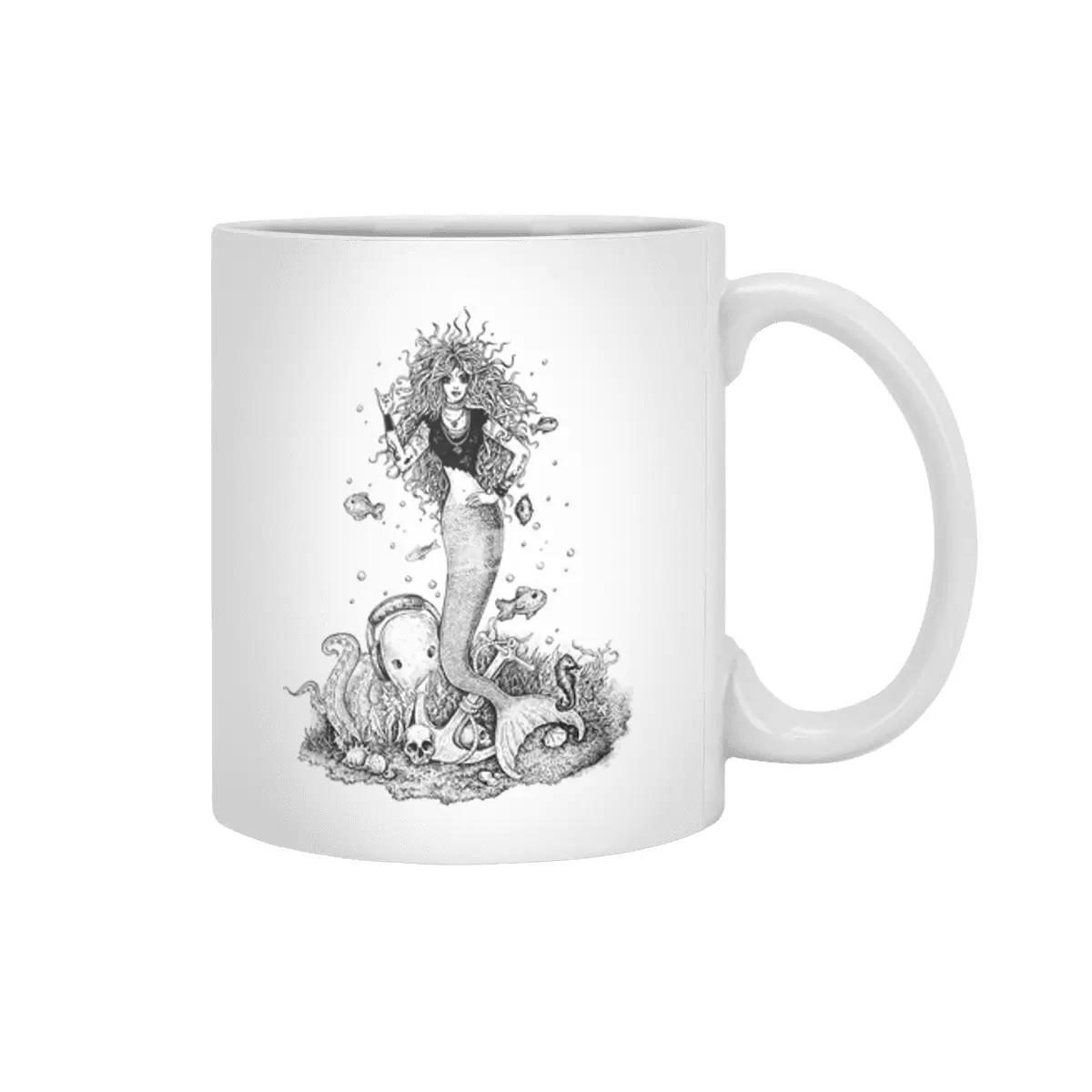 Rocking Mermaid Beyaz Kupa